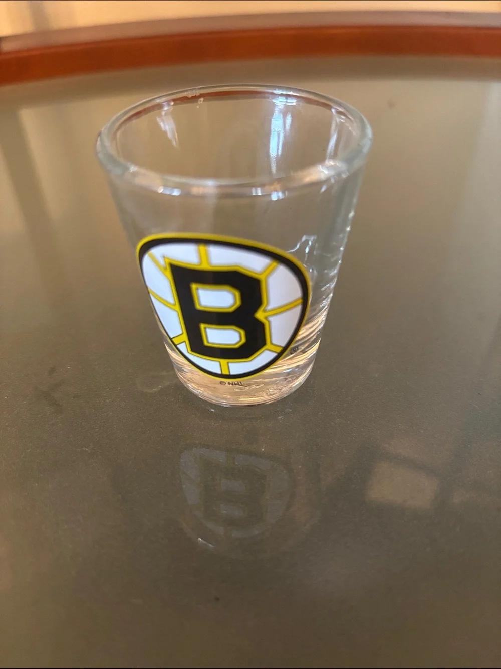 Boston Bruins Glass Shot Glass - Black & Gold